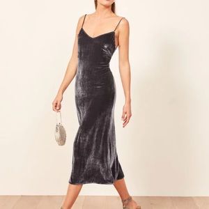 The Reformation Gaia Dress in Caviar